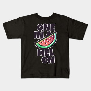 One in a Melon Watermelon Pun Kids T-Shirt